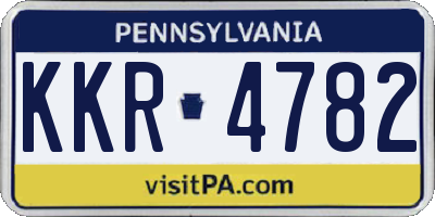 PA license plate KKR4782