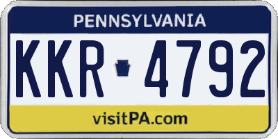 PA license plate KKR4792
