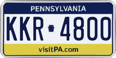 PA license plate KKR4800
