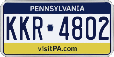 PA license plate KKR4802