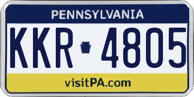 PA license plate KKR4805