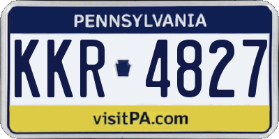 PA license plate KKR4827