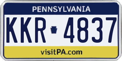 PA license plate KKR4837