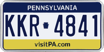 PA license plate KKR4841