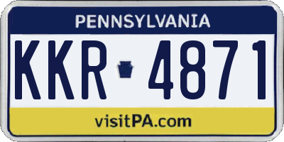 PA license plate KKR4871
