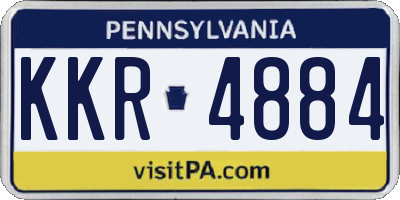 PA license plate KKR4884