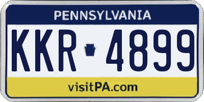 PA license plate KKR4899