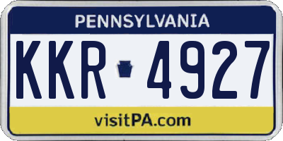 PA license plate KKR4927