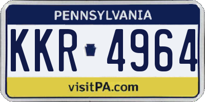PA license plate KKR4964