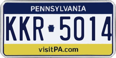 PA license plate KKR5014