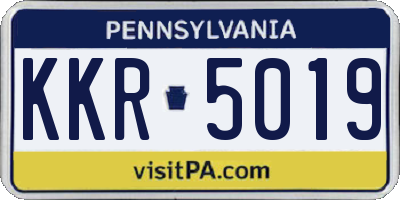 PA license plate KKR5019