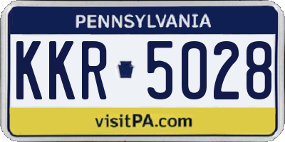 PA license plate KKR5028