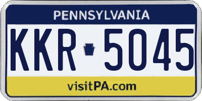 PA license plate KKR5045