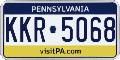 PA license plate KKR5068