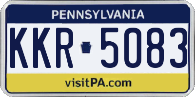 PA license plate KKR5083