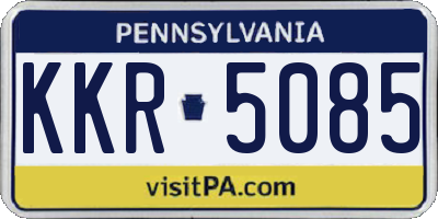 PA license plate KKR5085