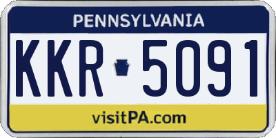 PA license plate KKR5091