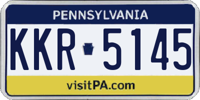 PA license plate KKR5145