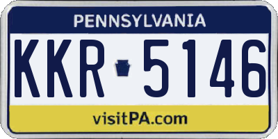 PA license plate KKR5146