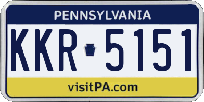 PA license plate KKR5151