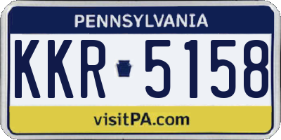 PA license plate KKR5158