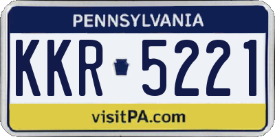 PA license plate KKR5221