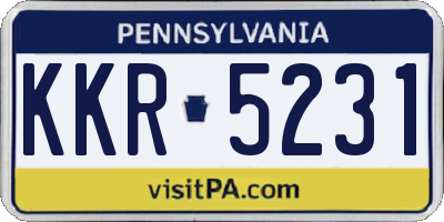 PA license plate KKR5231
