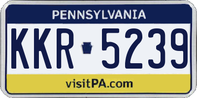 PA license plate KKR5239