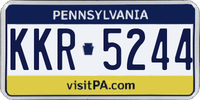 PA license plate KKR5244