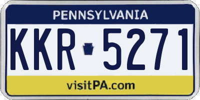 PA license plate KKR5271