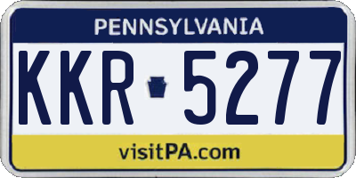 PA license plate KKR5277