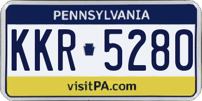 PA license plate KKR5280