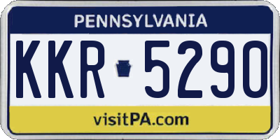 PA license plate KKR5290