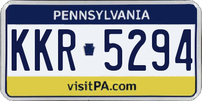 PA license plate KKR5294