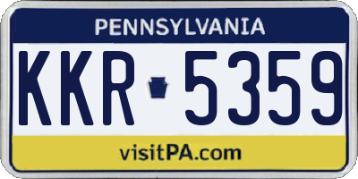 PA license plate KKR5359