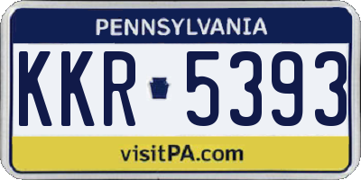 PA license plate KKR5393