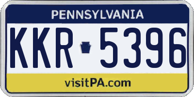 PA license plate KKR5396
