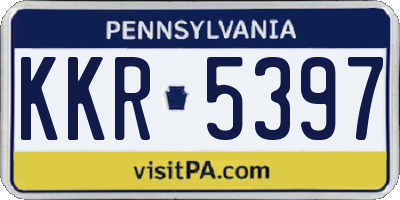 PA license plate KKR5397