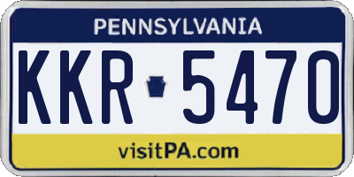 PA license plate KKR5470