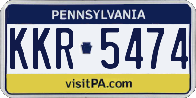 PA license plate KKR5474
