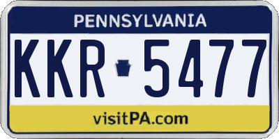 PA license plate KKR5477