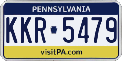 PA license plate KKR5479