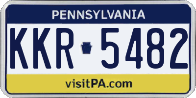 PA license plate KKR5482