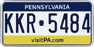 PA license plate KKR5484