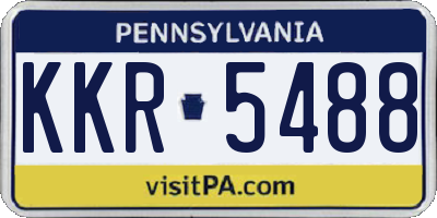 PA license plate KKR5488