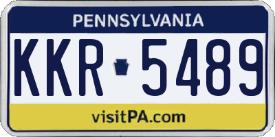 PA license plate KKR5489