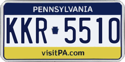 PA license plate KKR5510
