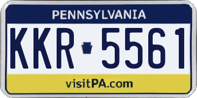 PA license plate KKR5561