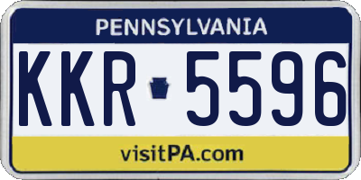 PA license plate KKR5596