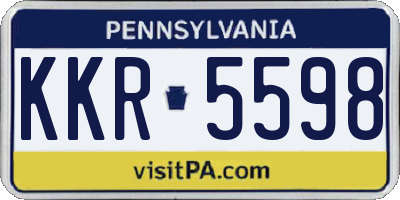 PA license plate KKR5598